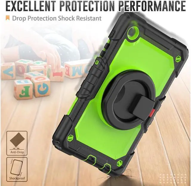 Alt view image 6 of 7 - BONAEVER Case For Samsung Galaxy Tab A7 Lite Case 8.7 inch with Screen Protector Pen Holder Shockproof Hard Protective Kids Cover for Galaxy Tab A7 Lite 2021 SM-T220/T225/T227 with Rotatable Stand