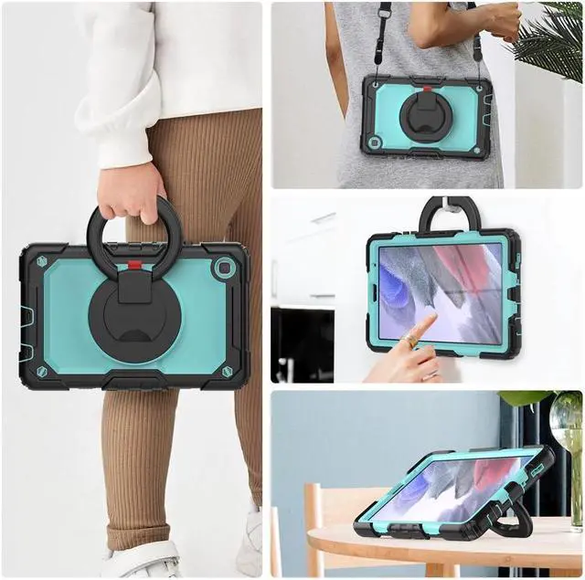 Alt view image 2 of 7 - BONAEVER Case For Samsung Galaxy Tab A7 Lite Case 8.7 inch with Screen Protector Pen Holder Shockproof Hard Protective Kids Cover for Galaxy Tab A7 Lite 2021 SM-T220/T225/T227 with Rotatable Stand