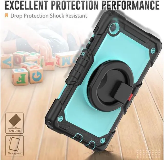 Alt view image 3 of 7 - BONAEVER Case For Samsung Galaxy Tab A7 Lite Case 8.7 inch with Screen Protector Pen Holder Shockproof Hard Protective Kids Cover for Galaxy Tab A7 Lite 2021 SM-T220/T225/T227 with Rotatable Stand