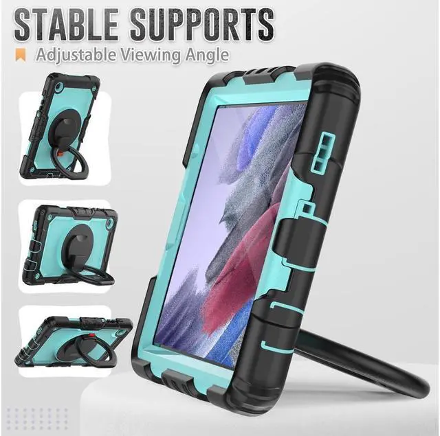 Alt view image 4 of 7 - BONAEVER Case For Samsung Galaxy Tab A7 Lite Case 8.7 inch with Screen Protector Pen Holder Shockproof Hard Protective Kids Cover for Galaxy Tab A7 Lite 2021 SM-T220/T225/T227 with Rotatable Stand