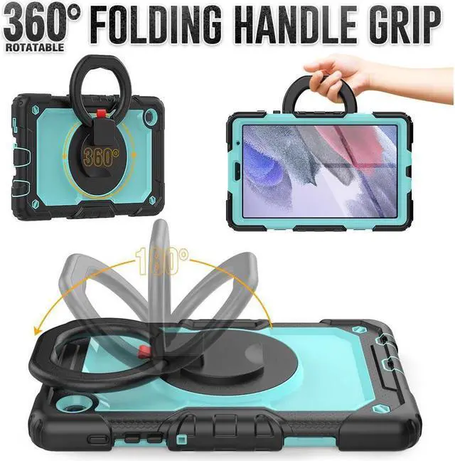 Alt view image 5 of 7 - BONAEVER Case For Samsung Galaxy Tab A7 Lite Case 8.7 inch with Screen Protector Pen Holder Shockproof Hard Protective Kids Cover for Galaxy Tab A7 Lite 2021 SM-T220/T225/T227 with Rotatable Stand