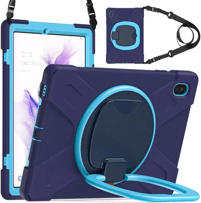 Main image of BONAEVER For Galaxy Tab S7 FE 12.4 inch Case 3-Layer Standructure Case with Rotatable Stand and Shoulder/Hand Strap Model: SM-T730 / T733 / T735 / T736 / T738