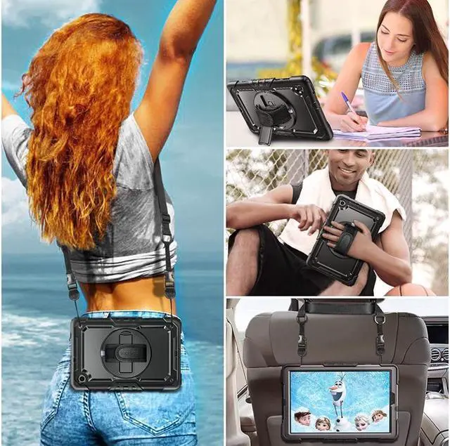Alt view image 5 of 7 - BONAEVER Case for Lenovo Tab M10 Plus 10.3 inch FHD Shockproof Cover with Screen Protector 360° Rotating Hand Strap/ Stand Shoulder Strap for M10 Plus 10.3" TB-X606F/TB-X606X