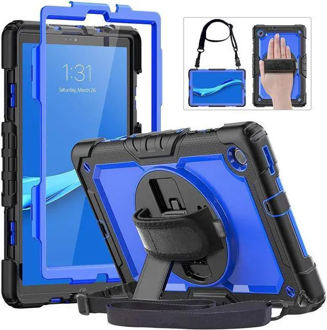 Main image of BONAEVER Case for Lenovo Tab M10 Plus 10.3 inch FHD Shockproof Cover with Screen Protector 360° Rotating Hand Strap/ Stand Shoulder Strap for M10 Plus 10.3" TB-X606F/TB-X606X