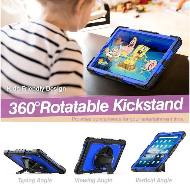 Alt view image 2 of 7 - BONAEVER Case for Lenovo Tab M10 Plus 10.3 inch FHD Shockproof Cover with Screen Protector 360° Rotating Hand Strap/ Stand Shoulder Strap for M10 Plus 10.3" TB-X606F/TB-X606X