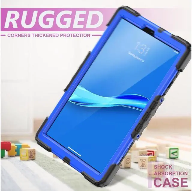 Alt view image 6 of 7 - BONAEVER Case for Lenovo Tab M10 Plus 10.3 inch FHD Shockproof Cover with Screen Protector 360° Rotating Hand Strap/ Stand Shoulder Strap for M10 Plus 10.3" TB-X606F/TB-X606X