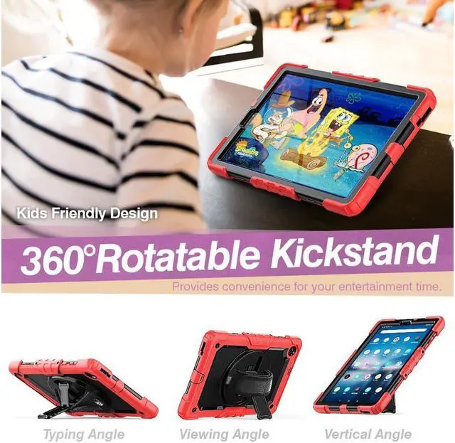 Alt view image 2 of 7 - BONAEVER Case for Lenovo Tab M10 Plus 10.3 inch FHD Shockproof Cover with Screen Protector 360° Rotating Hand Strap/ Stand Shoulder Strap for M10 Plus 10.3" TB-X606F/TB-X606X