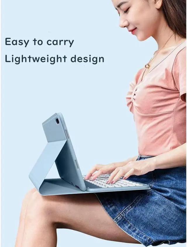 Alt view image 4 of 6 - BONAEVER Keyboard Case for Galaxy Tab S6 Lite 10.4 inch 2022 2020 Model SM-P610 SM-P613 SM-P615 SM-P619 Wireless Keyboard Cover with S Pen Holder Black