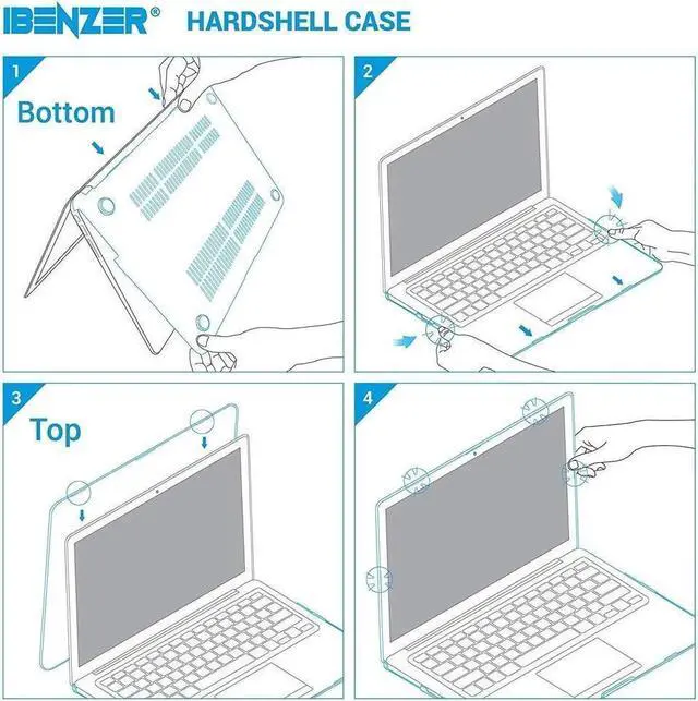 Alt view image 7 of 7 - BONAEVER Protective Hard Case for MacBook Pro 15 inch with Retina Display Model A1398 Shell Cover with Keyboard Skin For Apple MacBook Pro 15.4" 2012-2015 Release