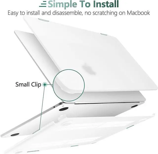 Alt view image 4 of 7 - BONAEVER For Macbook Air 15 inch Case 2025 2024 2023 A3241 M4 A3114 M3 A2941 M2 Ultra Thin Plastic Hard Shell Cover with Keyboard Skin & Type C Adapter