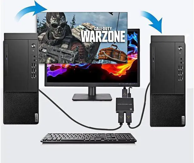 Alt view image 5 of 6 - BONAEVER Displayport Switch Bi-Directional DP 1.4 Switcher 8K@30Hz 4K@120Hz 2K@144Hz DisplayPort 1.4 Switcher Converter 2X1 or 1X2 for Multiple Source Displays