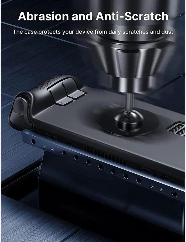 Alt view image 3 of 7 - BONAEVER Protective Case for Steam Deck JSAUX Silicone Soft Cover Protector with Full Protection Shock-Absorption Anti-Scratch Design - Black