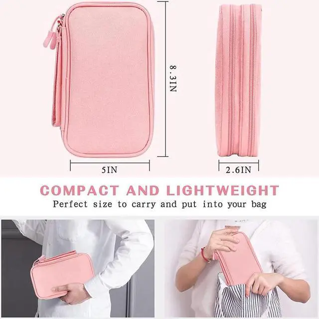 Alt view image 2 of 6 - BONAEVER Electronic Organizer Travel Cable Organizer Bag Pouch Electronic Accessories Carry Case Portable Waterproof Double Layers All-in-One Storage Bag for Cable Cord Charger Phone Earphone