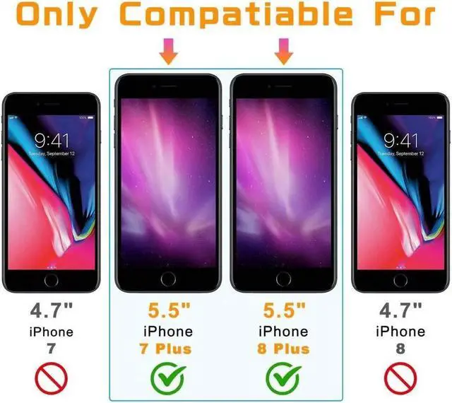 Alt view image 2 of 5 - BONAEVER 3-Pack Tempered Glass Screen Protector for iPhone 7 Plus / iPhone 8 Plus 5.5 inch [Easy In Standallation Frame] [Full Coverage] [Bubble Free][Anti-Scratch][ Anti-Fingerprint]