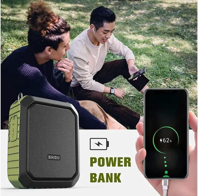 Alt view image 4 of 7 - BONAEVER Bluetooth Voice Amplifier Portable Waterproof Voice Amplifier with Wired Microphone Headset 18W 4400mAh Rechargeable Bluetooth Microphone Speaker for TeachersOutdoorsClassroomFitness