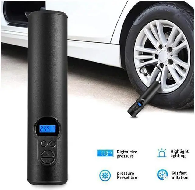 Alt view image 5 of 7 - BONAEVER Portable Electric Tyre Pump Car 12V Air Pump Tire Inflator Wireless Tyre Inflator for Car Motorcycle Bike Balls
