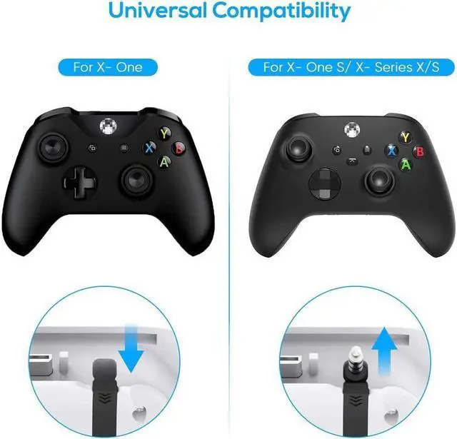 Alt view image 2 of 6 - Controller Keyboard for Xbox Series X/Series S/One/S/ Controller, MENEEA Mini Game Chatpad Keypad with Audio/3.5mm Headset Jack & 2.4Ghz Receiver Accessories for Xbox Series X/S Game Controller