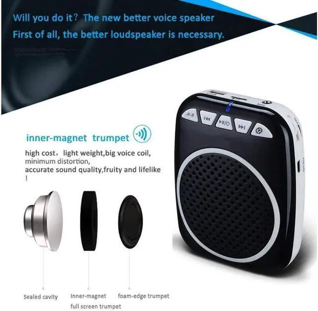 Alt view image 2 of 7 - BONAEVER Portable Voice Amplifier with Headset Microphone Personal Speaker Mic Rechargeable Ultralight for Teachers Elderly Tour Guides Coaches Presentations Chri Standmas Gift Teacher