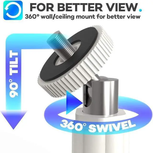 Alt view image 6 of 7 - BONAEVER Adjustable Indoor/Outdoor Security Wall Mount Compatible with Arlo Pro/Pro 2/Pro 3/Ultra/Ultra 2 & Others - Ring Standick Up Cam Battery eufyCam E/2C Wyze Cam Outdoor/Pan (3 Pack White)