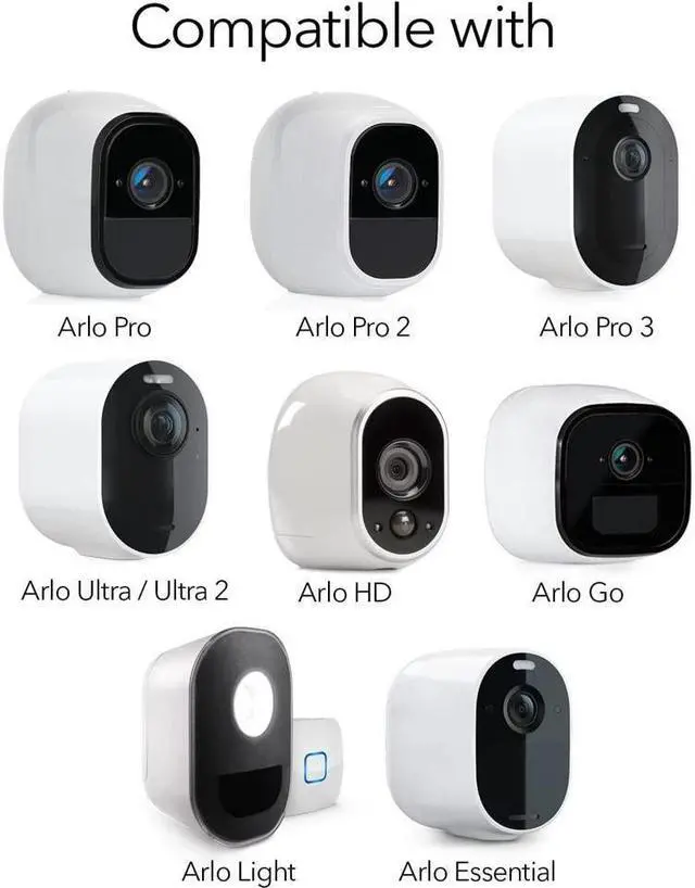 Alt view image 4 of 7 - BONAEVER Adjustable Indoor/Outdoor Security Wall Mount Compatible with Arlo Pro/Pro 2/Pro 3/Ultra/Ultra 2 & Others - Ring Standick Up Cam Battery eufyCam E/2C Wyze Cam Outdoor/Pan (3 Pack White)