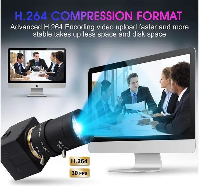 Alt view image 2 of 7 - BONAEVER 2MP Low Illumination USB Camera with 5-50mm Manual Zoom Lens USB Webcamera Full HD 1080P 30fps H.264 Webcam with IMX323 Sensor Plug Play USB Webcam for Windows/Linux/Raspberry Pi/Mac