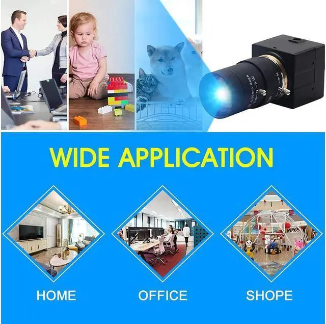 Alt view image 7 of 7 - BONAEVER 2MP Low Illumination USB Camera with 5-50mm Manual Zoom Lens USB Webcamera Full HD 1080P 30fps H.264 Webcam with IMX323 Sensor Plug Play USB Webcam for Windows/Linux/Raspberry Pi/Mac