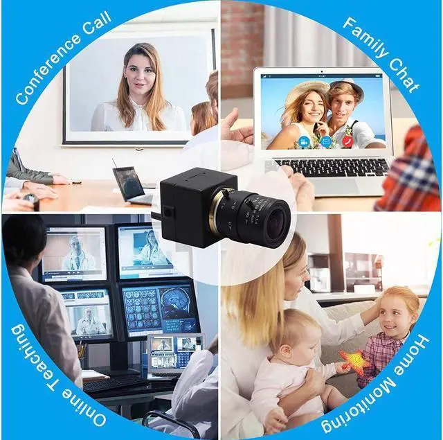 Alt view image 7 of 7 - BONAEVER 2MP Low Illumination USB Camera with Wide Angle 2.8-12mm Manual Zoom Lens Webcam Full HD 1080P H.264 USB Webcam with IMX323 Sensor UVC USB Webcamera for Windows/Linux/Mac