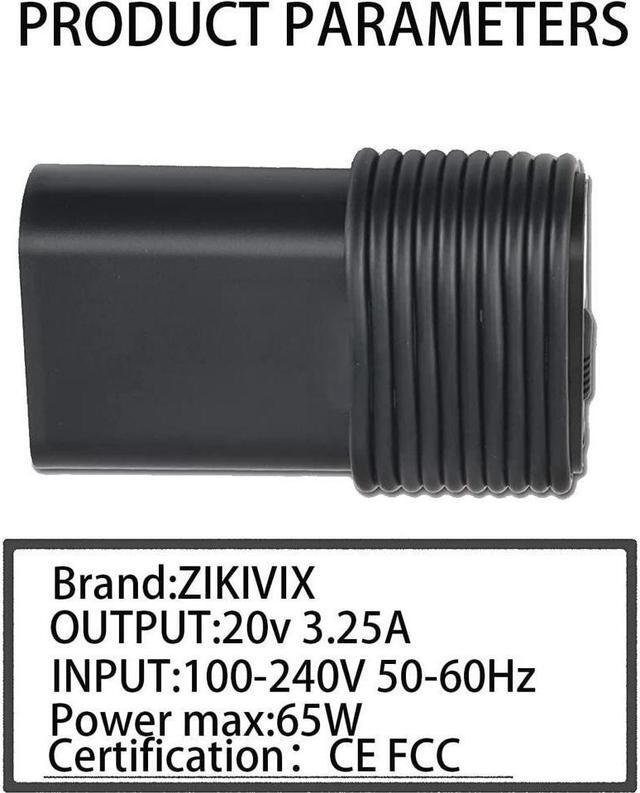 Alt view image 2 of 6 - BONAEVER Type C USB C Laptop Charger 65W 45W for Dell XPS 12 9250 13 9350 9360 9365 9370 9380 Latitude 7370 7275 7280 7480 5480 5290 7490 5175 5285 LA65NM170 2YKOF LA45NM150 0HDCY5 5290-2in1 7390-2in1