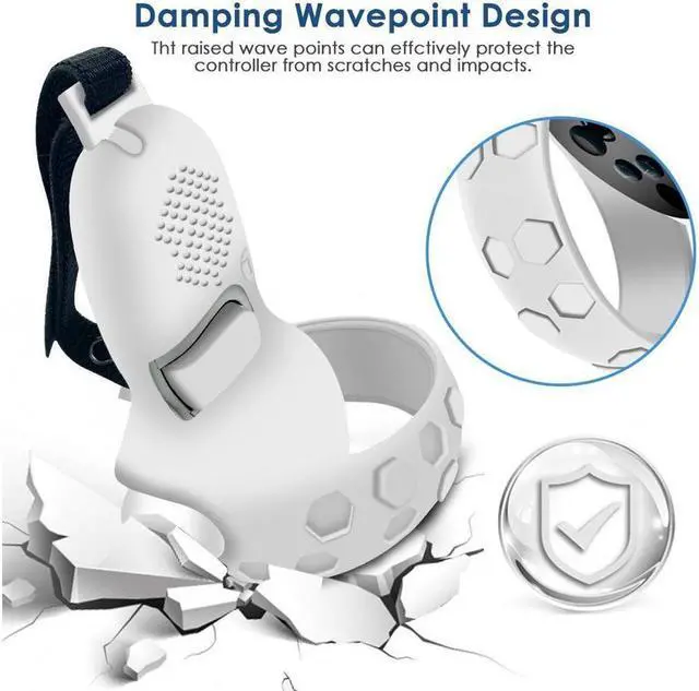 Main image of BONAEVER VR Handle Silicone Protective Cover for Oculus Que Stand 2 Controller Grips Sleeve + Anti-Lo Stand Strap for Oculus Que Stand 2 VR Accesories