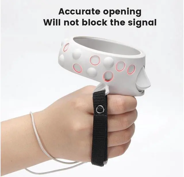Alt view image 4 of 6 - BONAEVER VR Handle Silicone Protective Cover for Oculus Que Stand 2 Controller Grips Sleeve + Anti-Lo Stand Strap for Oculus Que Stand 2 VR Accesories