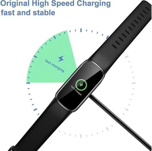 Alt view image 5 of 7 - BONAEVER 2-Pack Reset Button Charger Compatible with Fitbit Luxe/Charge 5 Fast Charging Upgraded Strong Magnet Replacement Cable with 3.3 Ft Long USB Cord Accessories for Charge 5/Luxe Smartwatch