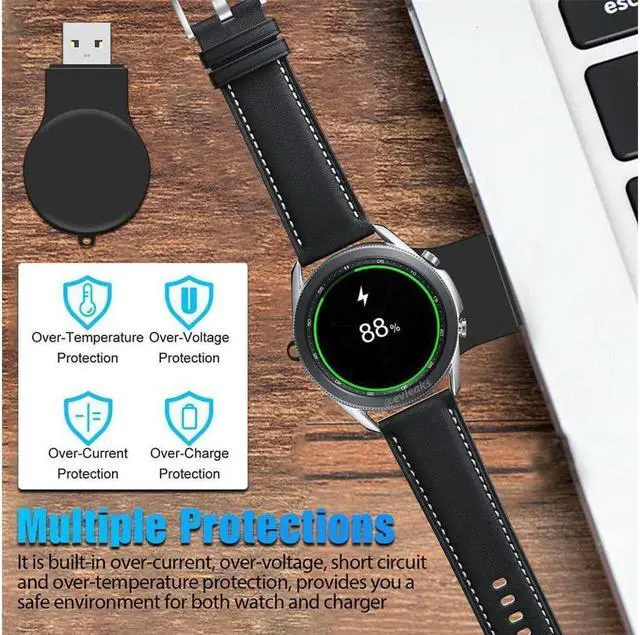 Alt view image 4 of 7 - Portable Samsung Galaxy Watch 4 / Watch 3 Charger USB Travel Cordless Wireless Charger Keychain for Samsung Galaxy Watch4 Classic Watch3 Active & Active 2 Accessories
