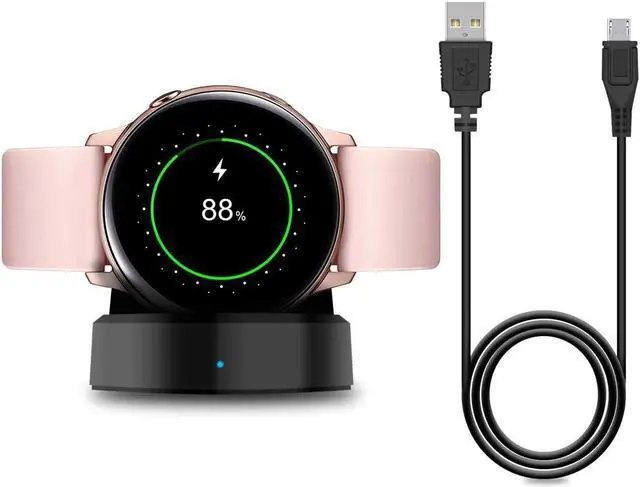 Main image of BONAEVER Charger Stand for Samsung Galaxy Watch 4/ Galaxy Watch Active 2/for Galaxy Watch Active/for Galaxy Watch 4 Classic/for Galaxy Watch 3 Replacement Charging Cradle Dock for Galaxy Active Watch