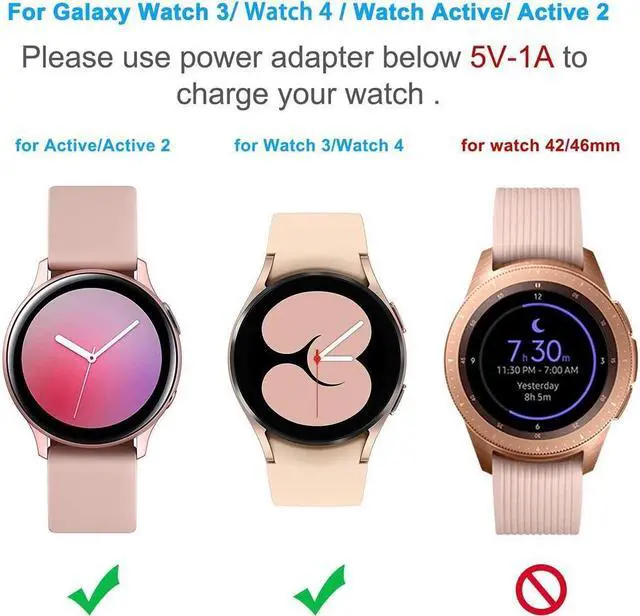 Alt view image 2 of 7 - BONAEVER Charger Stand for Samsung Galaxy Watch 4/ Galaxy Watch Active 2/for Galaxy Watch Active/for Galaxy Watch 4 Classic/for Galaxy Watch 3 Replacement Charging Cradle Dock for Galaxy Active Watch