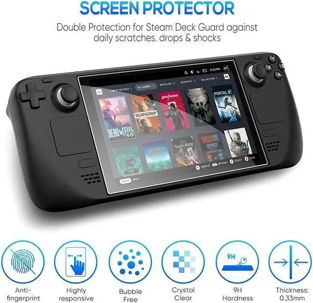 Alt view image 5 of 7 - BONAEVER Upgraded Protective Case for Steam Deck with Screen Protector Soft TPU Protector Cover Accessories Kit with Anti-Collision Easy In Standallation Design