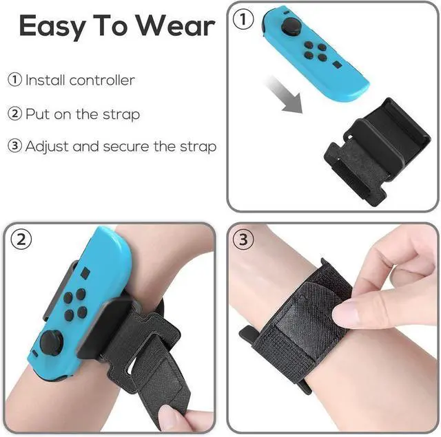 Alt view image 5 of 7 - BONAEVER Upgraded Wri Stand B s Compatible with Ju Stand Dance 2022 2021 2020 Switch Adjustable Ela Standic Dance Straps Compatible with Switch & Switch OLED Controllers 2 Pack for Kids Adults