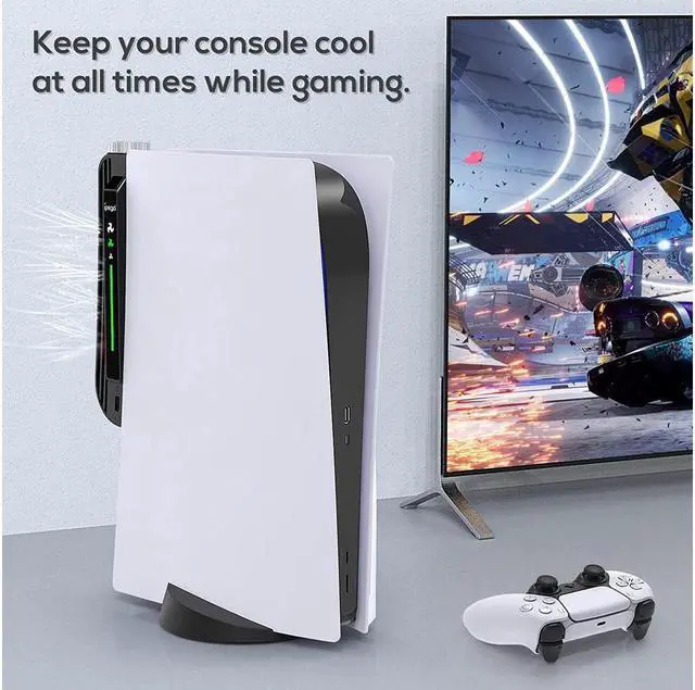 Alt view image 7 of 7 - BONAEVER Upgraded Cooling Fan Accessories for PS5 Cooling Systerm Cooler Fan for Play Station 5 Disc Digital Edition
