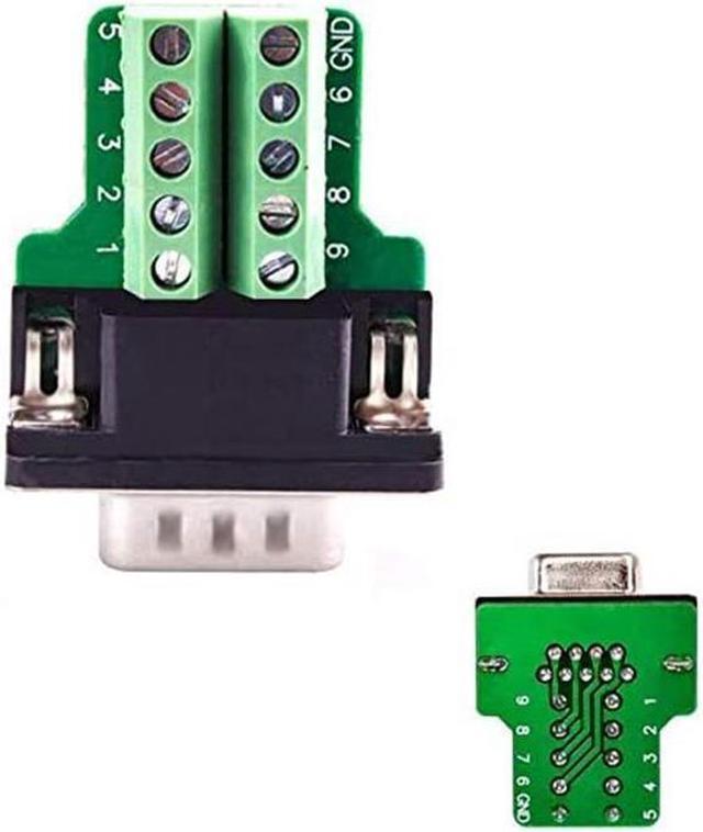 Alt view image 2 of 7 - BONAEVER Connector DB9 RS232 D-SUB Male Serial Adapter 9-pin Port Adapter to Terminal Connector Signal Module with case(Male Connector DB9 5+5 with case A)