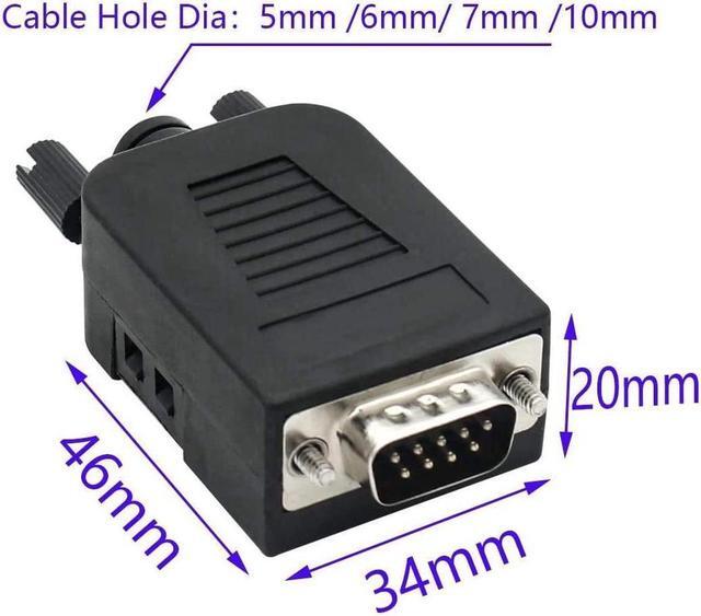 Alt view image 5 of 7 - BONAEVER Connector DB9 RS232 D-SUB Male Serial Adapter 9-pin Port Adapter to Terminal Connector Signal Module with case(Male Connector DB9 5+5 with case A)