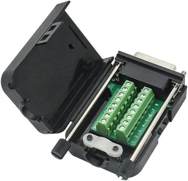 Alt view image 4 of 7 - BONAEVER DB15 Breakout Connector Male Adapter 15-pin Port Adapter to Terminal Connector Signal Module with case(Male Connector Screw with case)