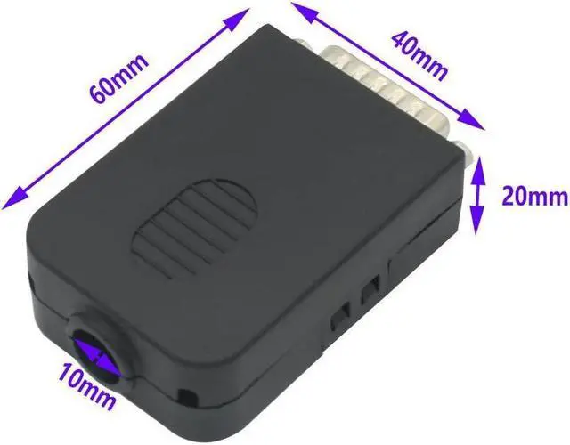 Alt view image 5 of 7 - BONAEVER DB15 Breakout Connector Male Adapter 15-pin Port Adapter to Terminal Connector Signal Module with case(Male Connector Screw with case)