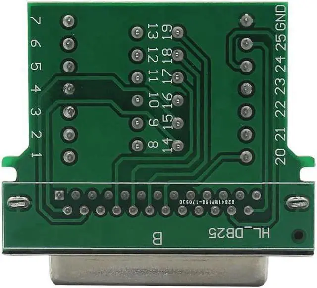 Alt view image 4 of 7 - BONAEVER DB25 Breakout Board Solder-Free Male Adapter 25-pin Port Adapter to Terminal Connector Signal Module Long Bolts Nuts with case