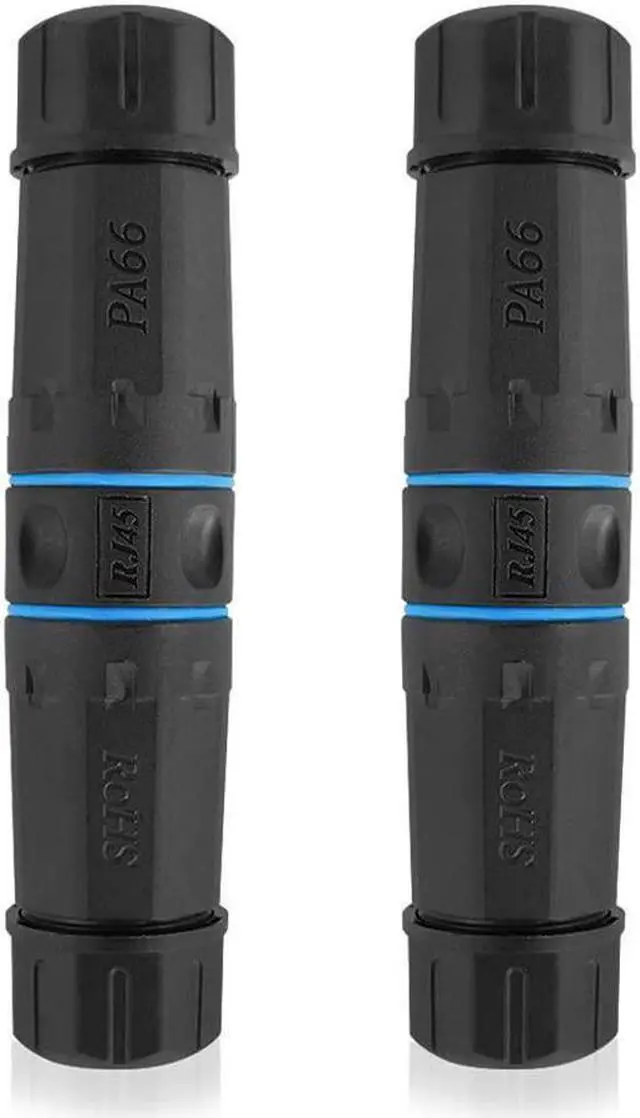 Main image of BONAEVER 2 Packs Waterproof RJ45 Coupler Shielded Female to Female Waterproof Ethernet Coupler IP68 Ethernet Outdoor LAN Cable Connector for Cat5e / Cat6 Ethernet Cable