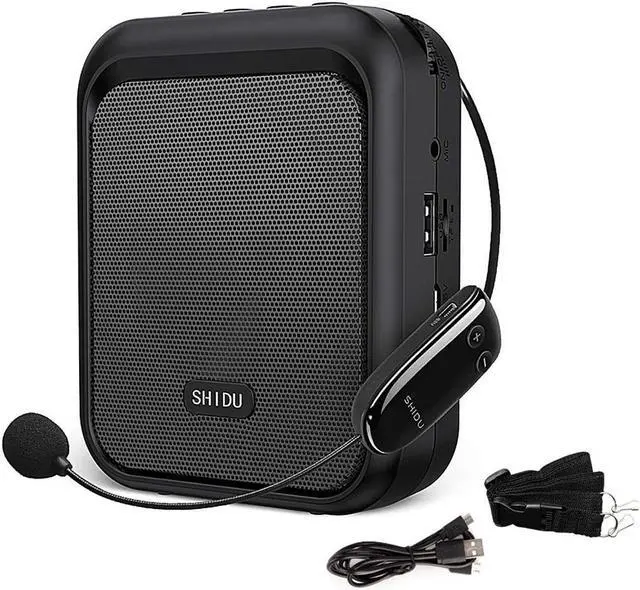 Main image of BONAEVER Mini Voice Amplifier Portable Bluetooth Speaker with UHF Wireless Microphone Headset 10W 1800mAh PA Systerm Supports MP3 Format Audio for Teachers Coaches Training Tour Guide