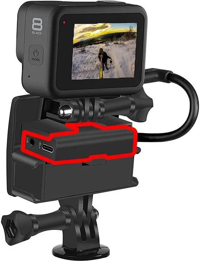 Alt view image 4 of 7 - BONAEVER Selfie Flip Mirror - Compatible with GoPro 9/8/7/6/5 Black AKASO DJI Osmo Action Cam Xiaomi Cros Standour Mo Stand Action Cameras - with Dual Cold Shoe Mount Microphone Adapter Card Slot