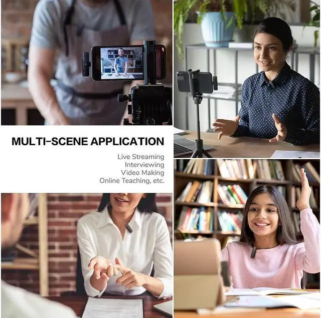 Alt view image 7 of 7 - BONAEVER Wireless Lavalier Microphone for USB Type-C roid with 35H Charging Case Plug & Play Clip-on Lapel Mic for Youtube Facebook Live Standream Video Recording -Noise Reduction/ 984Ft Transmission
