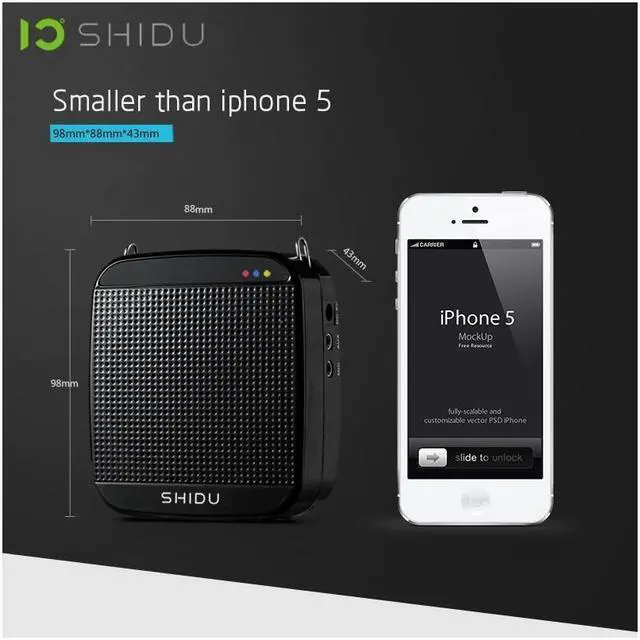 Alt view image 6 of 7 - BONAEVER Wireless Portable Voice Amplifier with UHF Headset Microphone 15W Rechargeable Portable Mini PA Systerm Loudspeaker Speaker for Teachers Fitness In Standructors Yoga Tour Guides