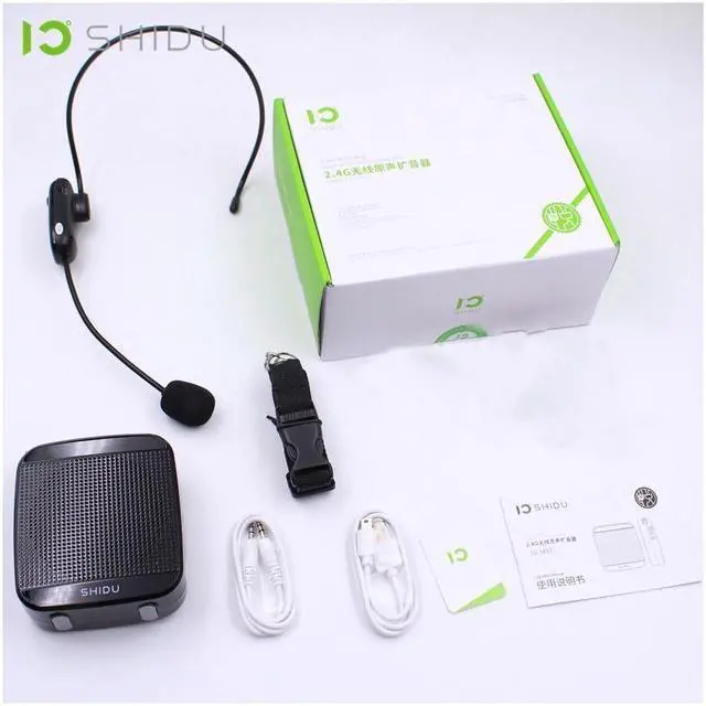 Alt view image 7 of 7 - BONAEVER Wireless Portable Voice Amplifier with UHF Headset Microphone 15W Rechargeable Portable Mini PA Systerm Loudspeaker Speaker for Teachers Fitness In Standructors Yoga Tour Guides