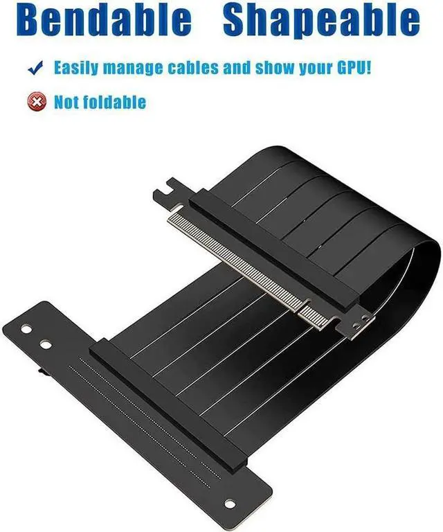 Alt view image 3 of 7 - BONAEVER PCIE 3.0 16x Extension CableHigh Speed GPU Extension CardPCI Express Port (30cm 90 Degrees)