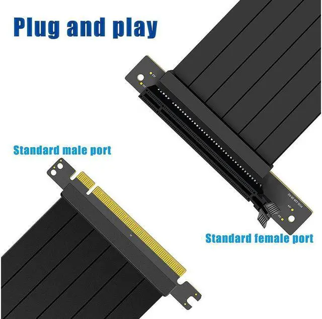 Alt view image 5 of 7 - BONAEVER PCIE 3.0 16x Extension CableHigh Speed GPU Extension CardPCI Express Port (30cm 90 Degrees)